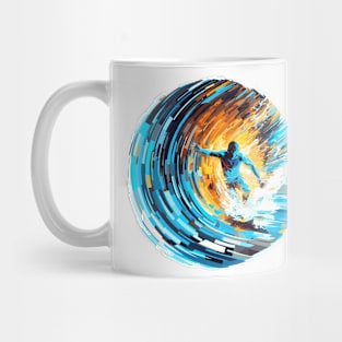 Surfing Waves Sport Game Champion Competition Abstract Mug